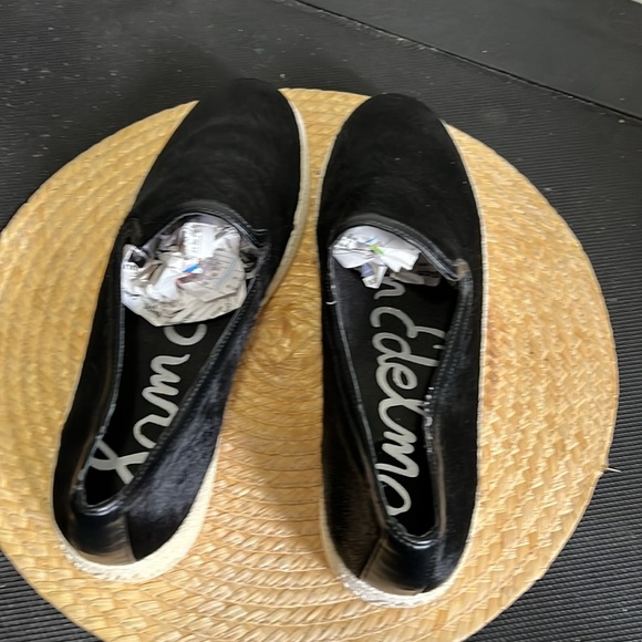 Sam Edelman Becker Real Fur Slip -on Sneakers Loafer Canvas Size 12 - Picture 6 of 15